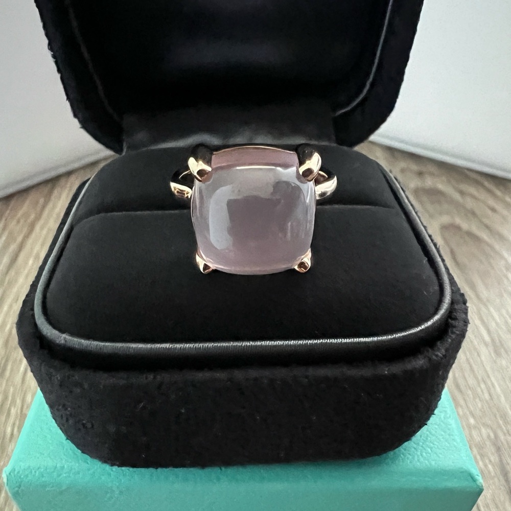 Tiffany & Co. rose quartz sugar stack ring - Picture 9 of 16